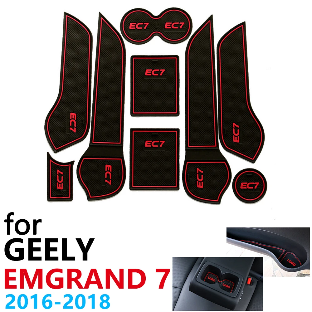 Противоскользящий резиновый коврик для чашки Geely Emgrand 7 EC7 2016 ~ 2018 аксессуары