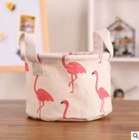 Корзина для хранения DIY рабочего стола для Складывания Белья игрушки коробки для хранения нижнее белье косметический Органайзер для белья корзина 17x14 см S08 - Цвет: 1