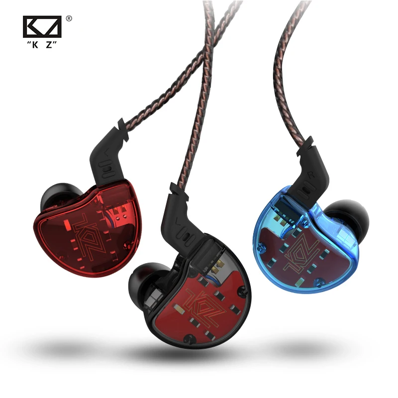 Плотным верхним ворсом KZ ZS10 4BA с один динамический Гибридный в ухо наушники HIFI DJ