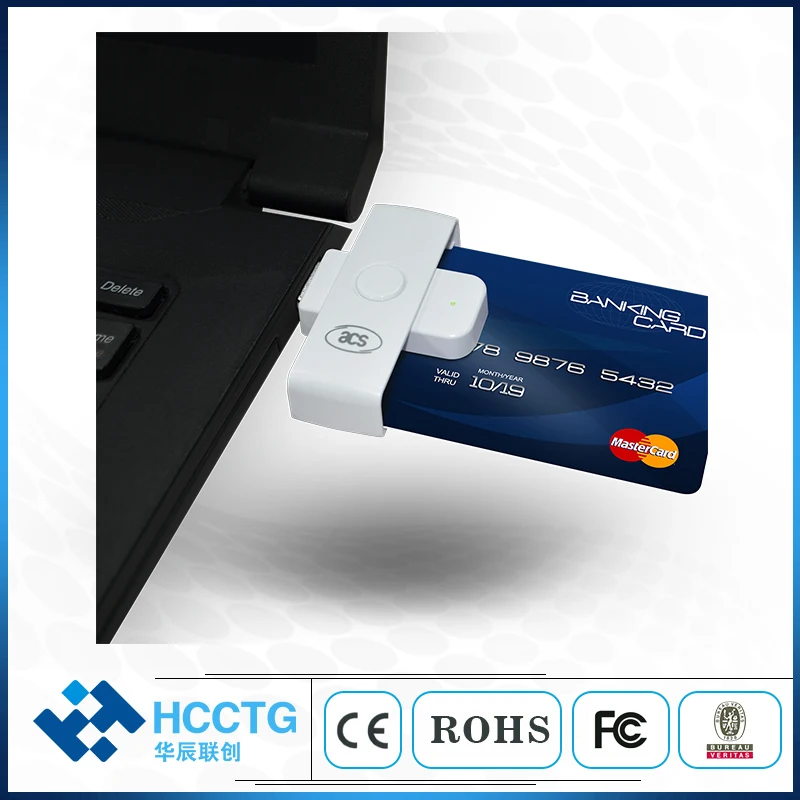 

New Pocket Mate II Smart Contact IC Chip Memory USB Type-A USB2.0 Card Reader ACR39U-N1