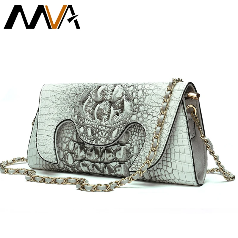 MVA сумки с рисунком аллигатора женская сумка из натуральной кожи на плечо через