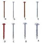 100 шт. грубая нить из цинкового сплава с покрытием карман отверстие самонарезающих винтов квадратной формы