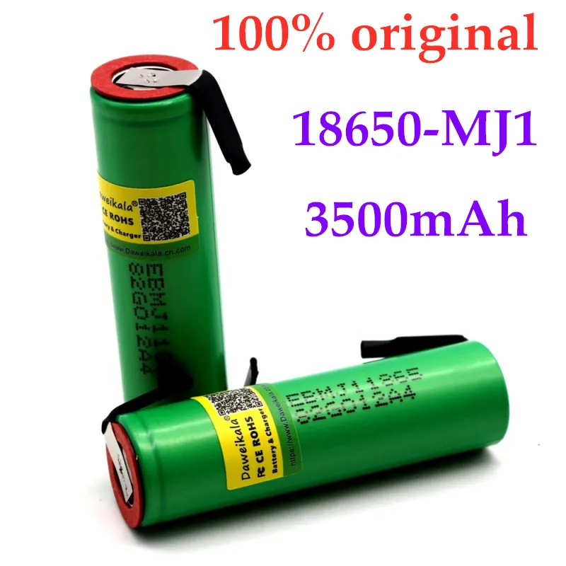 

30-10PCS 100% Original INR 18650 MJ1 3500 MAH 10A DESCARGA li-iony MJ1 18650 bateria C Lula de 3500 MAH baterias + DIY nicke