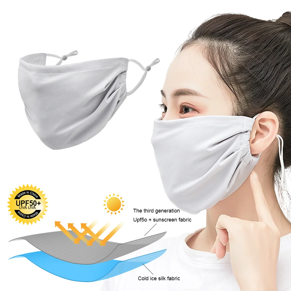 Регулируемая Маска с УФ защитой и заушными петлями переработанная из вискозы