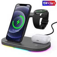 Fast Wireless Charger Wireless Charging Dock Station For Samsung Galaxy Watch For iPhone Xiaomi Huawei For Airpods2