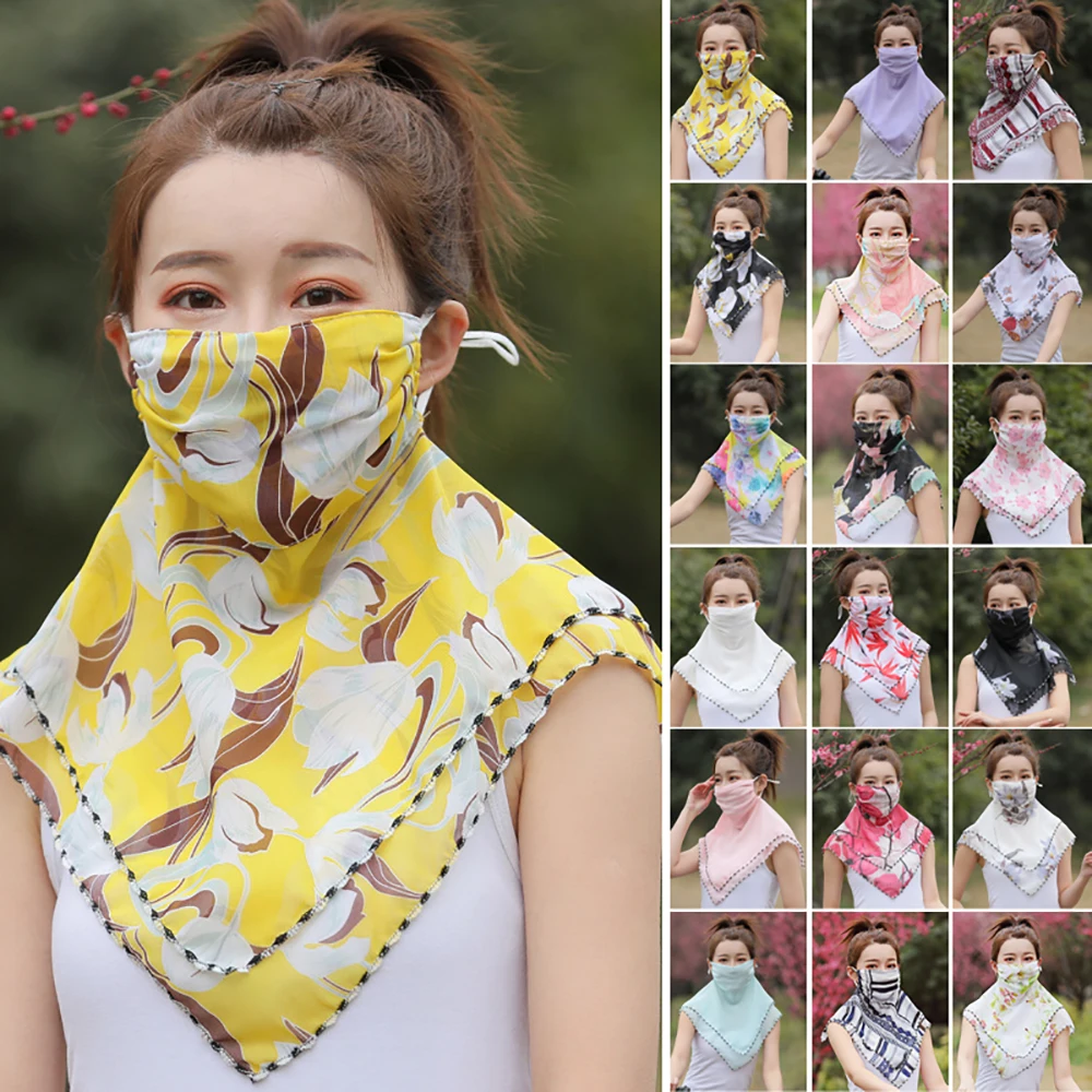 

Women Outdoor Cycling Face Mouth Cover Neck Scarf Shawl Veil Sun Anti-UV Protection Summer Scarf Breathable Headband