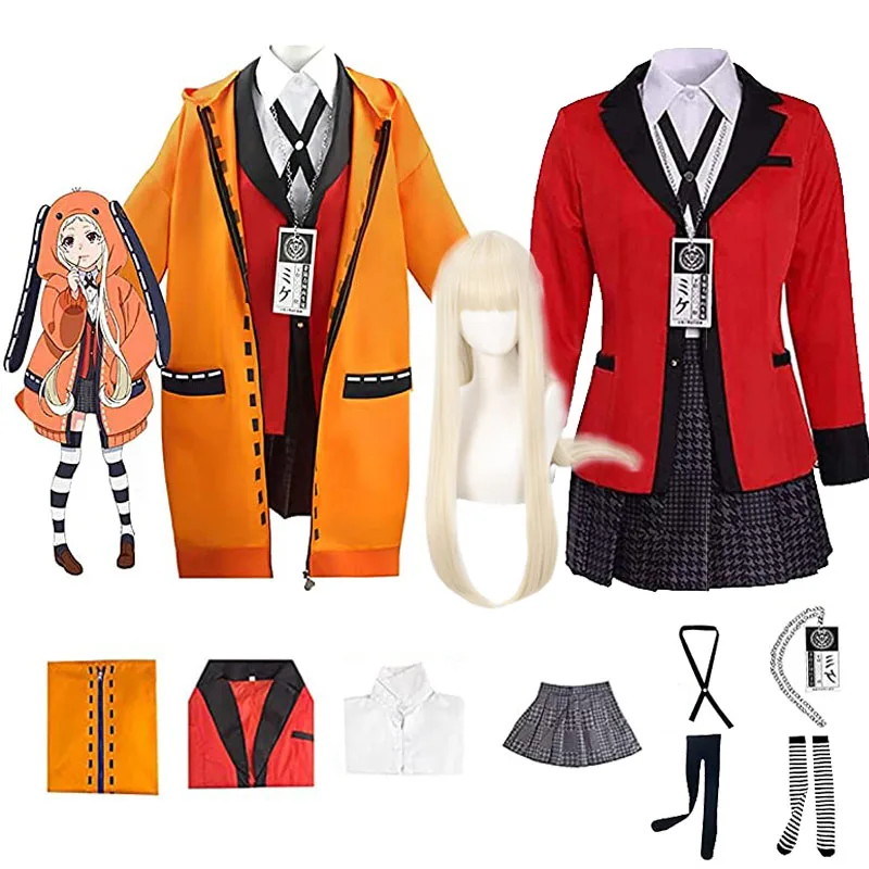

Костюм для косплея аниме Kakegurui Jabami Yumeko Yomozuki Runa костюм Jk Униформа компульсивный игрок парик костюм для детей и взрослых Хэллоуин