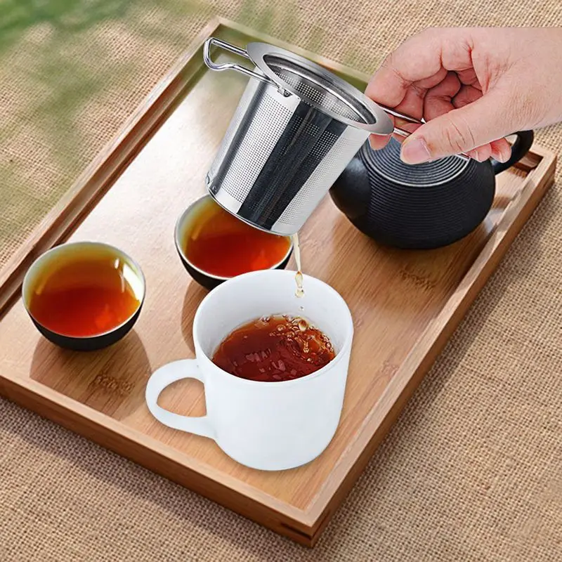 

1pc Stainless Steel Tea Infuser Filter Long Handle Folding Tea Strainer Reusable Tea Filter Basket for Brewing Loose Leaf Tea
