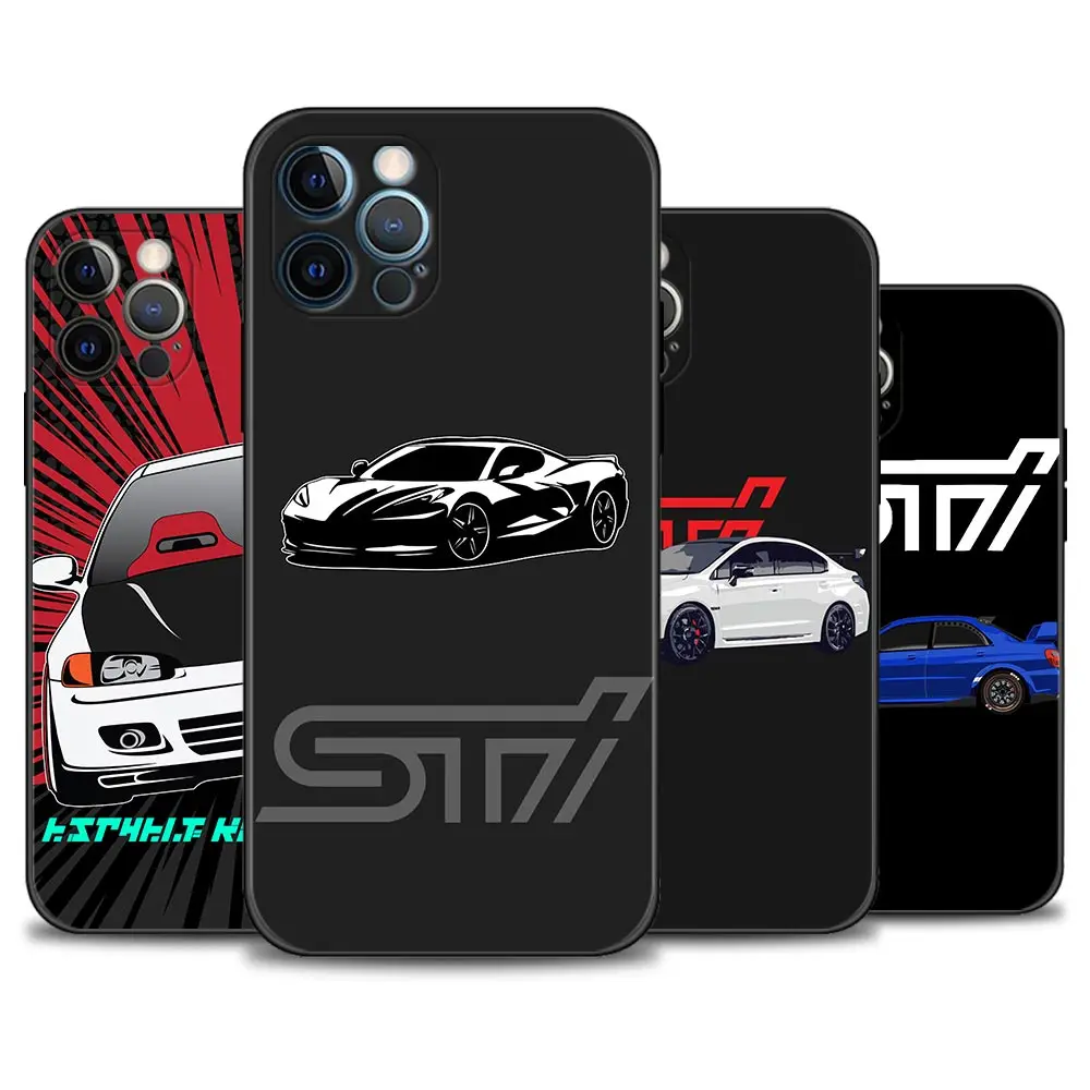JDM Subaru WRX Sti Logo Phone Case For iPhone 12 13 11 Pro Max XS XR X 8 7 6s 6 Plus 13 12 Mini 14 SE 2020 Coque Fundas