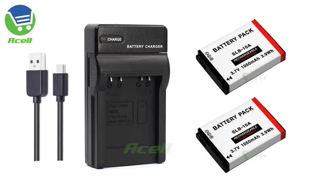 BT-02 SLB-10 батарея для ZOOM Q4n Q4 удобный видеорегистратор - Цвет: 2Battery 1Charger