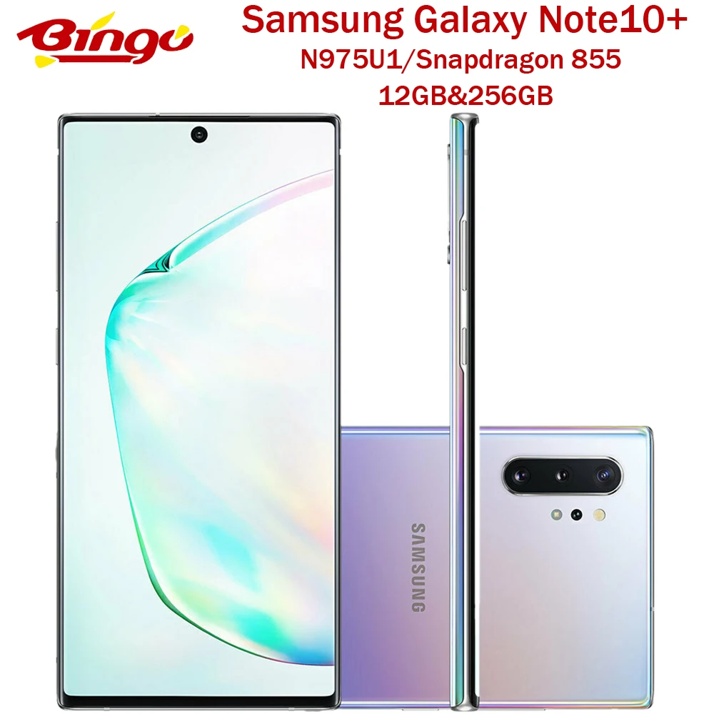 Разблокированный телефон Samsung Galaxy Note10 + Pro N975U N975U1 с экраном 855 дюйма Восьмиядерный