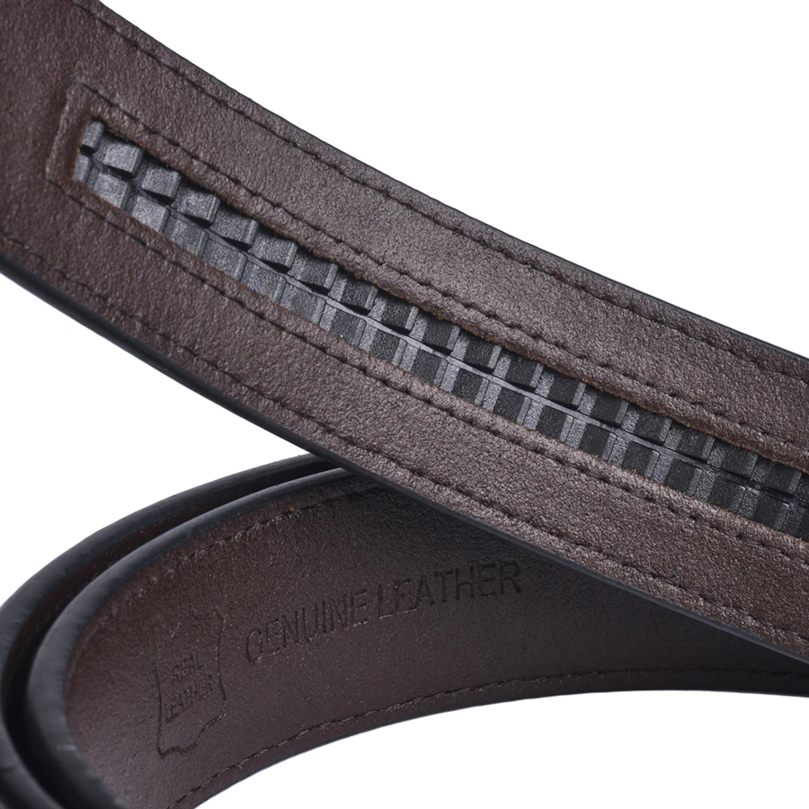 

Plyesxale High Quality Automatic Ratchet Real Leather Men Belt Luxury Black Brown Men's Belts Alloy Buckle Cummerbunds Male B188