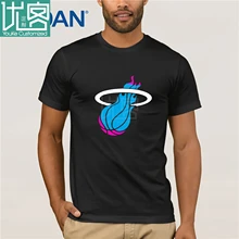Футболка с коротким рукавом Miami Vice Heat Basketbal летняя хлопковая