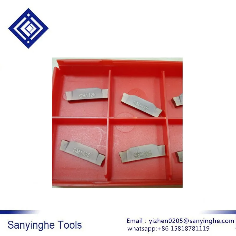 N123E2-0200-0002-CM 1125 puntas de corte de carburo cnc insertos de torneado de carburo CNC hoja (10 unids/lote)