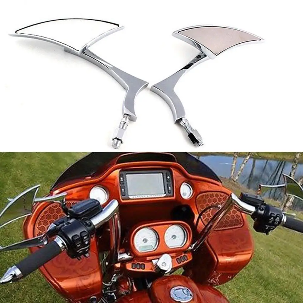 

2Pcs 8/10mm Universal Aluminum Alloy Motorcycle Bar End Side Rearview Mirrors