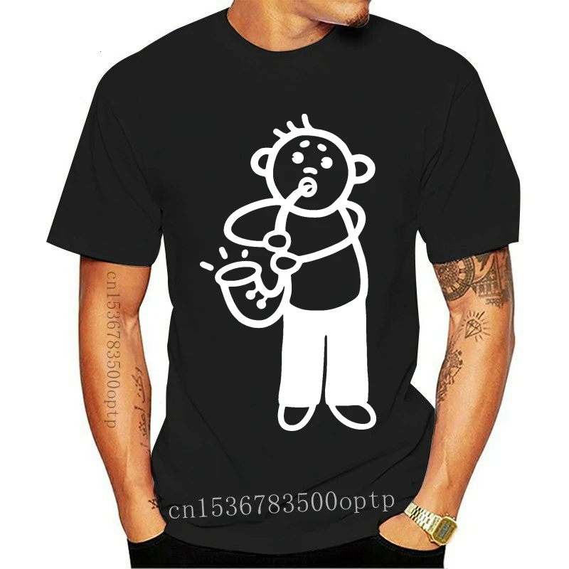 

Мужская футболка с коротким рукавом, круглым вырезом и надписью