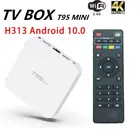 ТВ-приставка T95, ТВ-приставка Android 10,0, 4K HDR 2,4G, Wi-Fi, поддержка медиа-проигрыватель Google ТВ-приемников