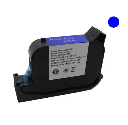 Dye Based Blue P127 быстросохнущие пигментные чернила струйный картридж для Smart Handy струйный Q R код принтер 600 dpi высота печати 1/" 12,7 мм - Цвет: Dye Based Blue