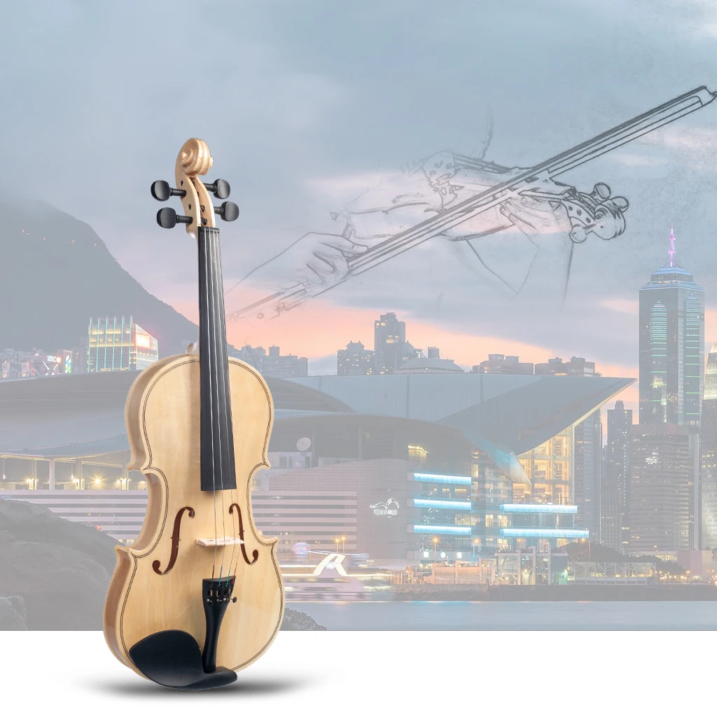 NAOMI 4/4 акустическая скрипка комплект липа Плиты ж/Цезальпиния лук + канифоль холст