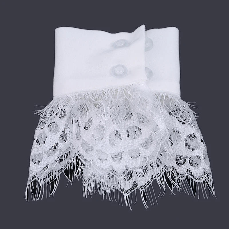 

Women Fake Arm Sleeves Organ Pleated Cuff Korean Beautiful Goddess Lace Hollow Hook Accessories Outdoor Apparel Arm Warmers