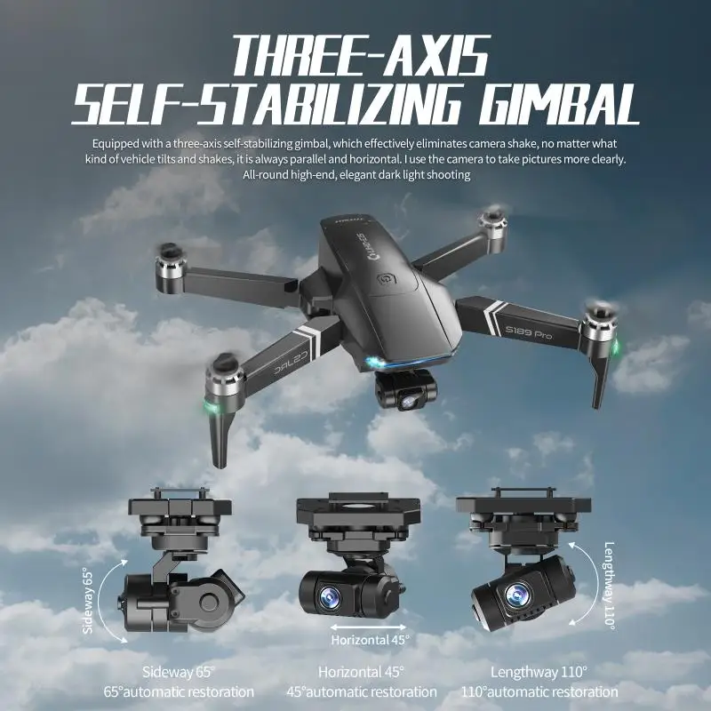 Dron plegable de 3 ejes card&aacute;n con GPS, c&aacute;mara HD 6K 4K 5G, WIFI, antivibraci&oacute;n, fotograf&iacute;a, sin escobillas, distancia m&aacute;xima de 1000M, juguetes, nuevo-5