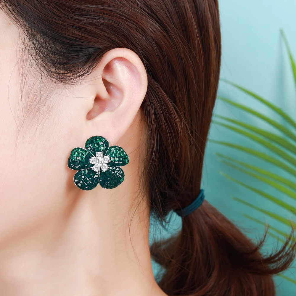 Женские серьги-подвески из серебра 925 пробы с искусственным Рубином | Украшения и