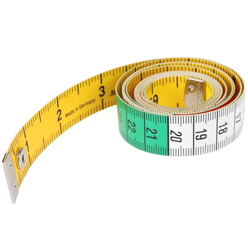 

60in Body Measuring Ruler Button Tailor Measure Tape Sewing Tools Flat Tape 150cm Body Measuring Tool Sewing Measuring Tape