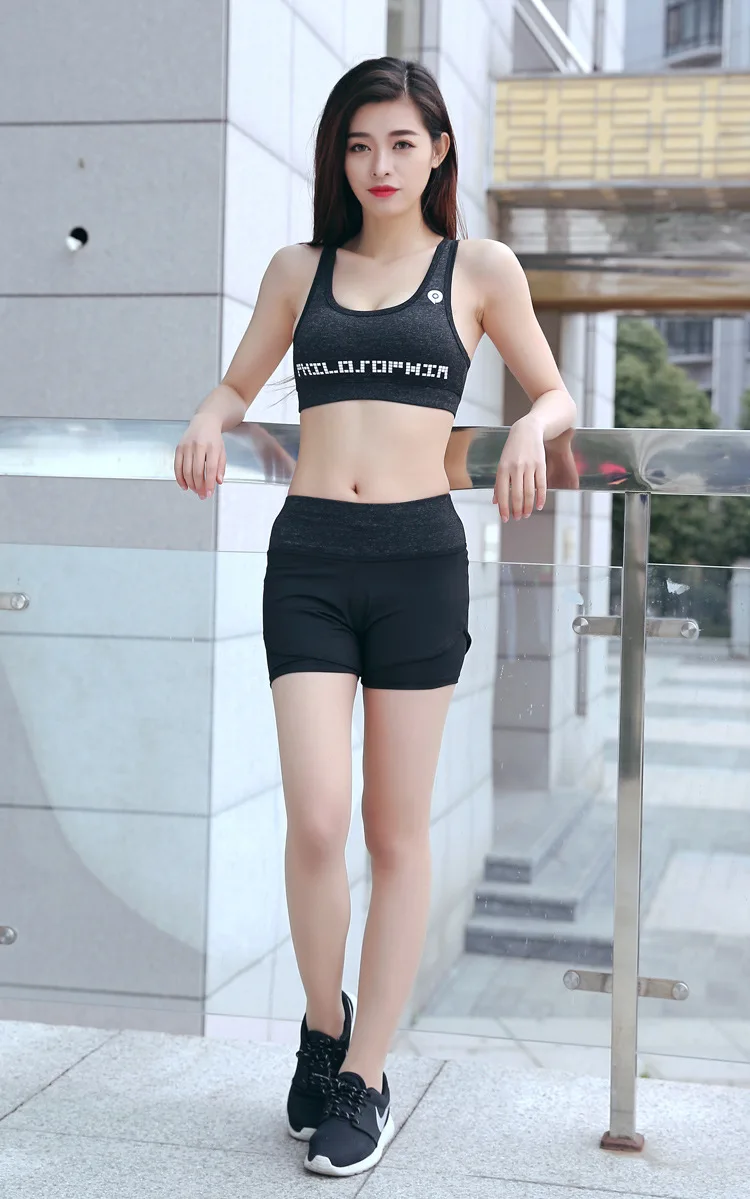 

2020 spring and summer new sports underwear women beauty back vest yoga three-piece fitness suit