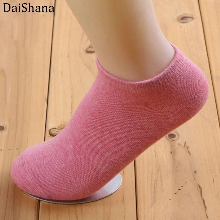 DaiShana 20 шт = 10 пара/лот новые модные кейсы конфетных цветной носок женские носки до лодыжки с изображением забавных милых носки-башмачки Повседневное, для девушек и женщин, Sokken, Mujer