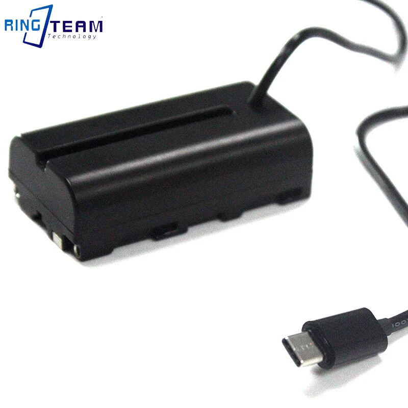 

Type C Power Cable + NP-F550 NP-F970 Dummy Battery NP-F970 DC Coupler for Nanguan YongNuo Godox Photography LED Light Lamp