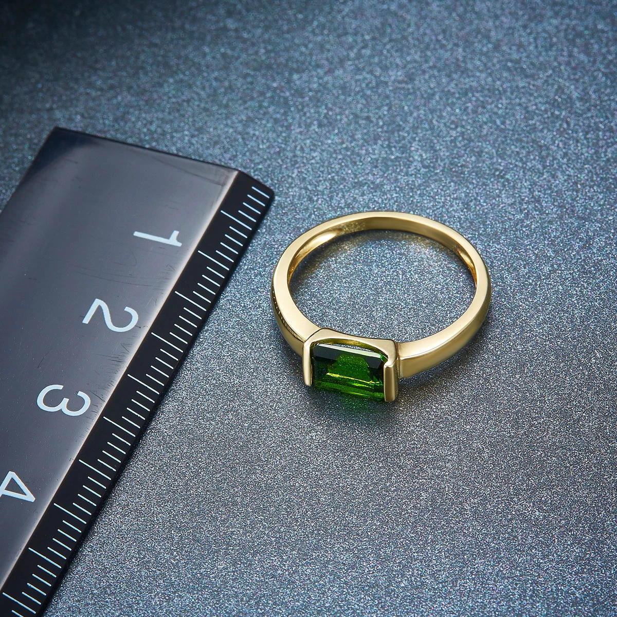 LP русский изумруд хром диопсид 1.05cts обручальное кольцо для женщин Настоящее 9K 10K