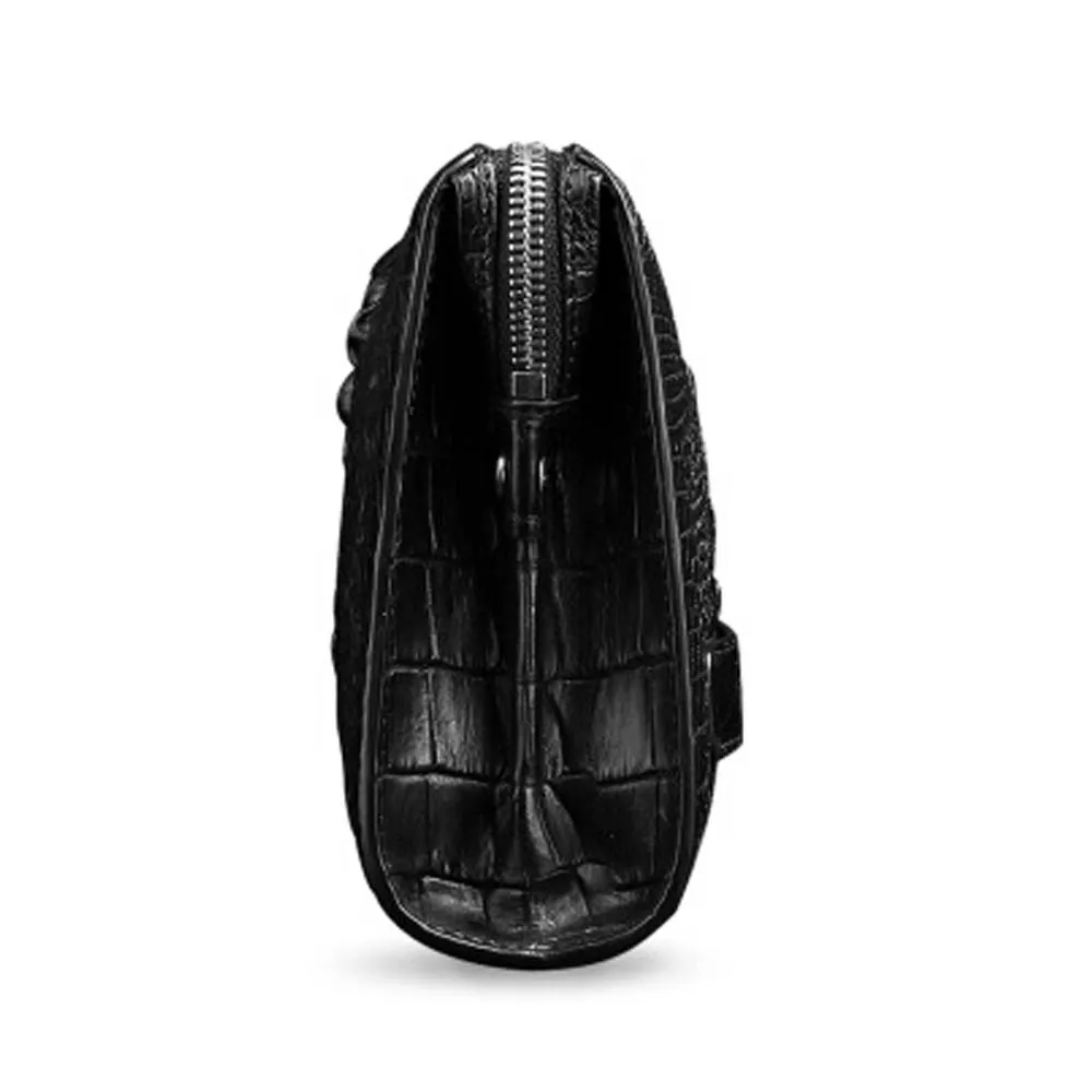 

menggeka crocodile leather handbags large capacity business male clutch bag Male crocodile bag leisure Hand caught bag