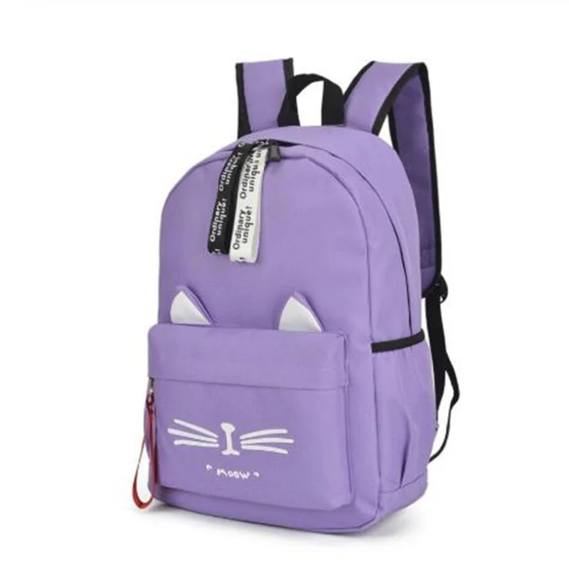 

Canvas Backpack, fashionable and novel women and girls, schoolbag, beautiful, cartoon cat ears