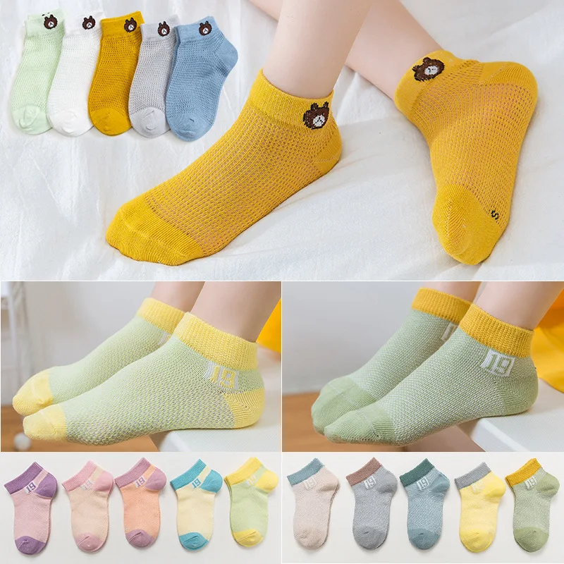 

10 Pairs/lot Summer Mesh Socks For Newborns Baby Cute Cartoon Socks For Girls Thin Soft Cotton Boy Child Socks Infants