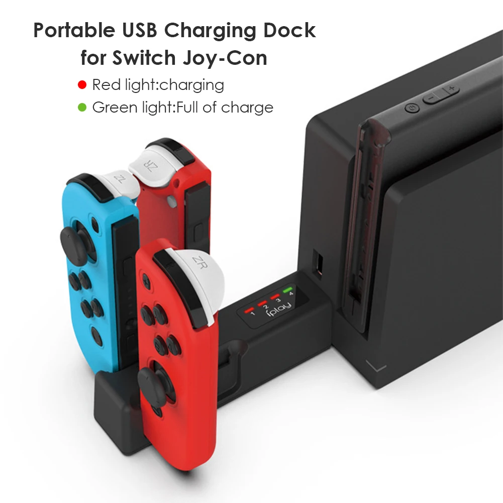 Порты и разъёмы в состоянии 4 контроллер зарядка через USB док-станция для Nintendo Switch