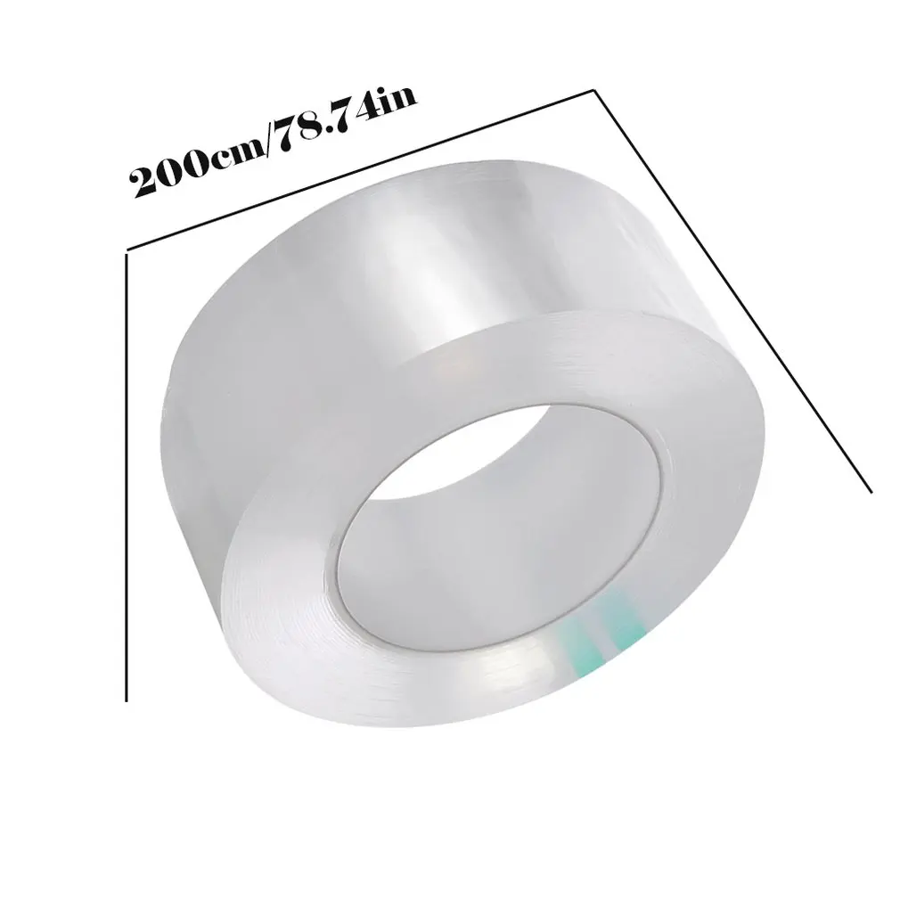 

Transparent Nano Tape Washable Reusable Double-Sided Tape Adhesive Nano-No Trace Paste Removable Glue Cleanable Household