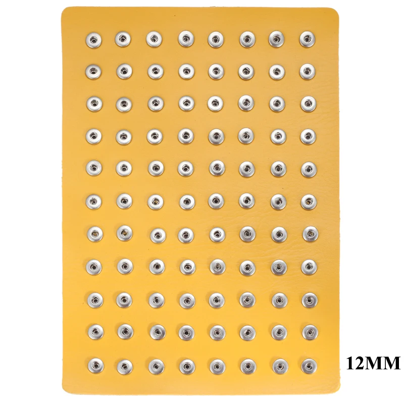Fit 12mm Snaps Оснастки ювелирные изделия стенд держатель подходит 60 шт 12 мм и 18 мм Металлические стеклянные пуговицы ювелирные изделия кожа мягкий дисплей стенд - Окраска металла: Fit 12mm Snaps
