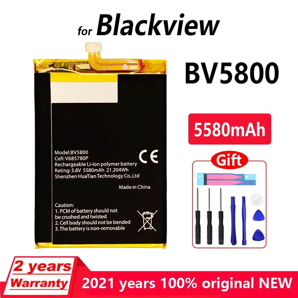 

Original 5580mAh battery For Blackview BV5800 / BV5800 Pro Genuine Replacement High Quality Batteries Bateria With Gift Tools