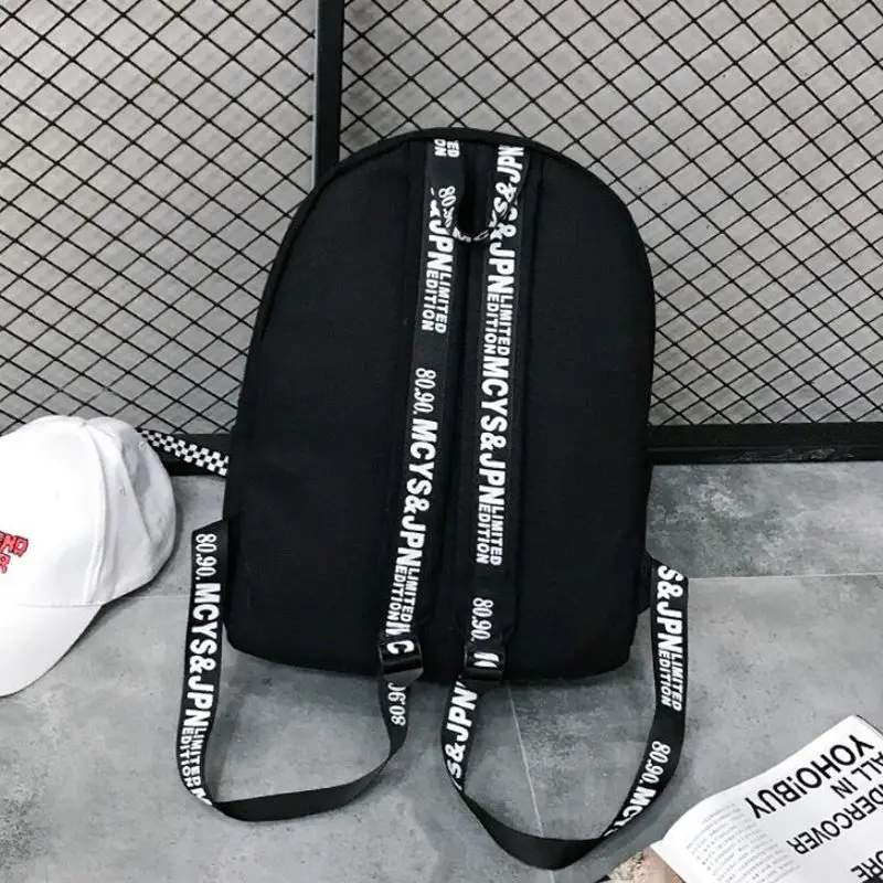 Рюкзак женский Холщовый с подвеской в виде куклы для путешествий стиле Харадзюку