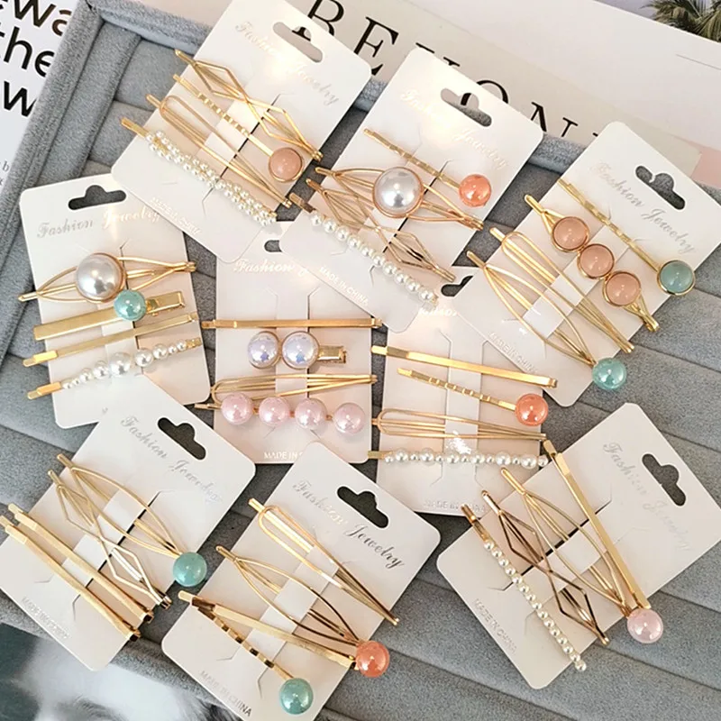 4 предмета в Корейском стиле модная обувь для женщин металлические заколки волос