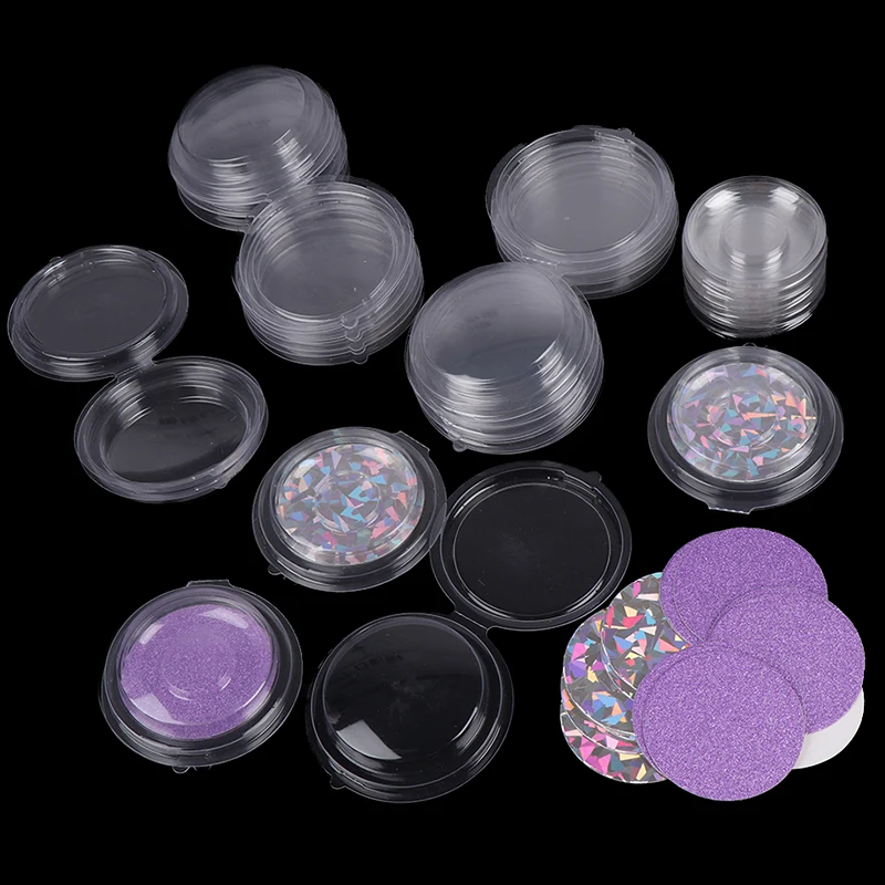 10 шт./компл. коробка для упаковки ресниц пустая круглая пластиковая Прозрачная