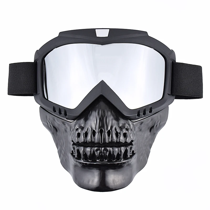 4 Color Perfect for Open Face Motorcycle Half Helmet Detachable modular Goggles Mask Outdoor Riding Motocross Skulls Glasses | Автомобили
