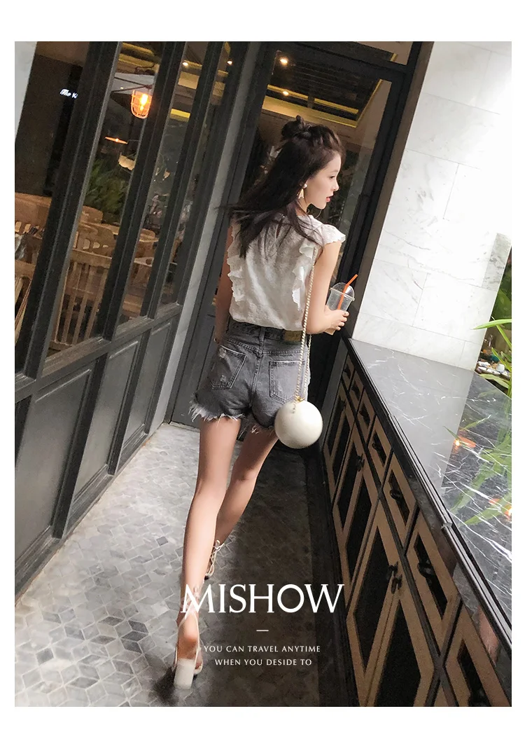 Mishow Женская блузка с перфорацией MX18B4734