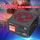 Блок питания 1000 Вт, Пассивный бесшумный вентилятор PFC ATX 20pin 12 В, блок питания для ПК SATA, игрового ПК, для компьютера Intel AMD