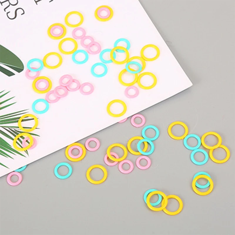 100pcs/Pack Round Marking Circles Crochet Stitch DIY Craft Tool Knitting Marker Ring acesorios de costura Color Random | Дом и сад