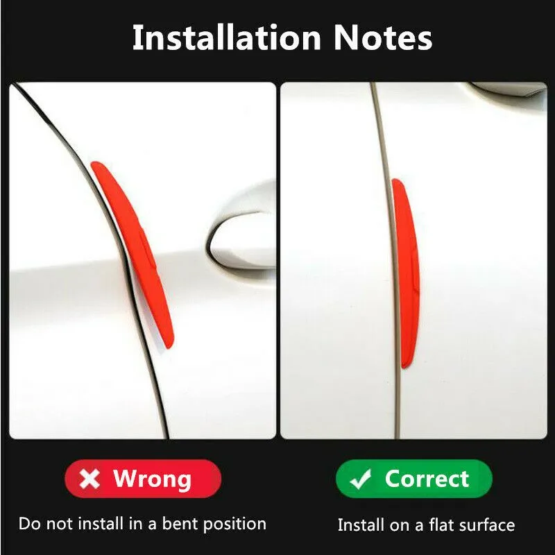 

Parts Protection Strip Protector Rear Mirror Lip Self Adhesive Universal 4pcs Accessories