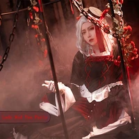 anime game identity v red lady blood queen cosplay dress midsummer tea party royal countess cosplay costume elegant