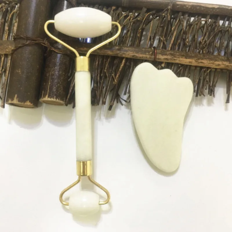 Розовый КВАРЦЕВЫЙ ролик для похудения массажер лица подтягивающий инструмент