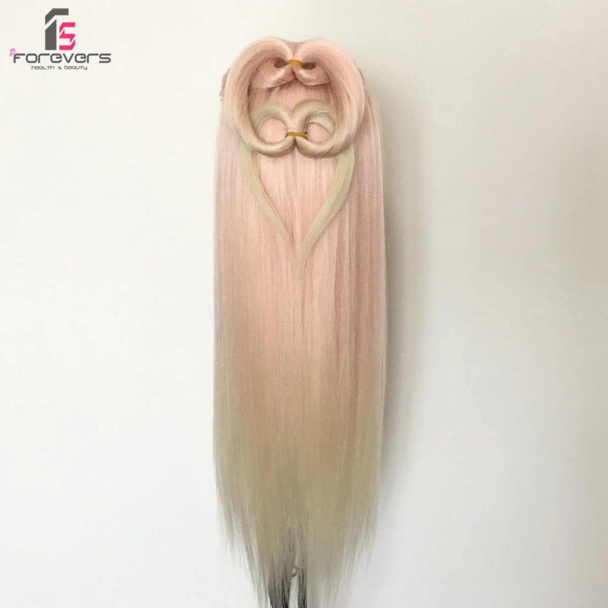 Манекен для волос 100% цвет белый розовый + свободный зажим|Уход за косичками| |