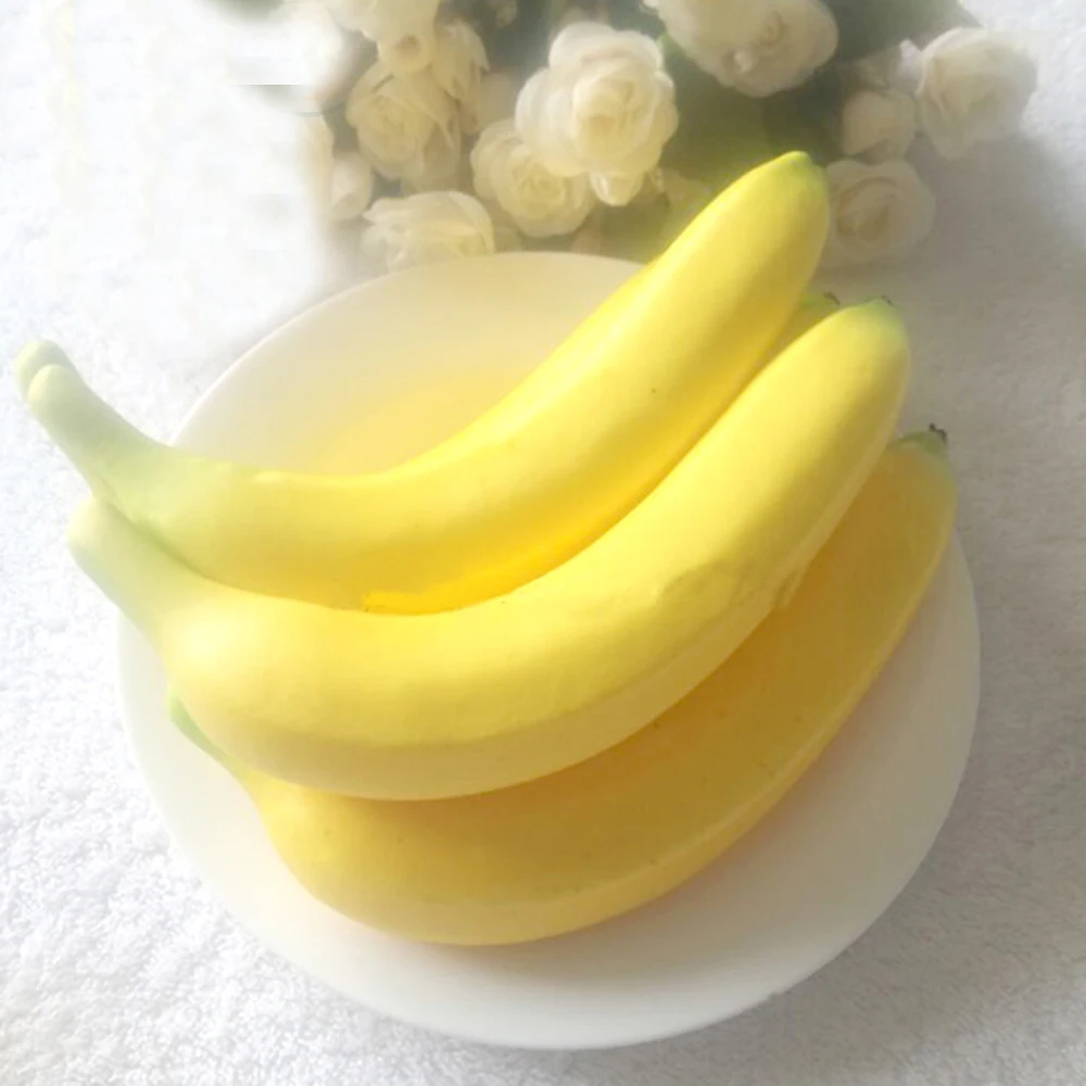 Искусственные пластиковые фрукты длиной 20 см искусственные бананы 5 шт. | Дом и